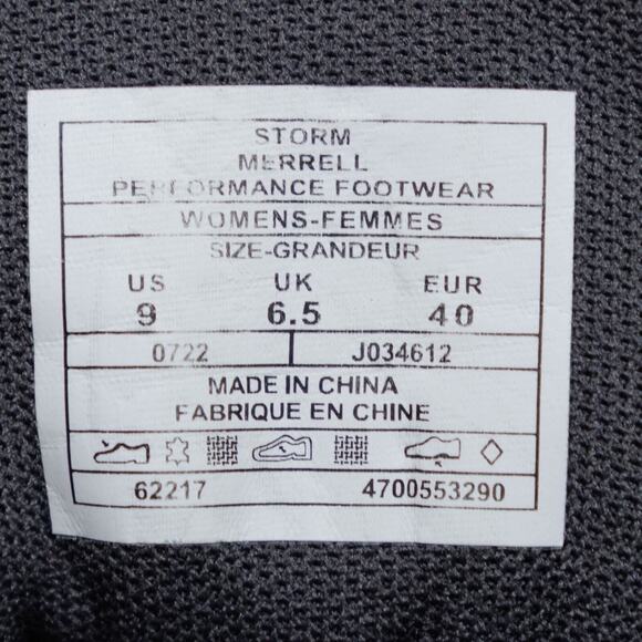 Merrell Alverstone Storm Hiking Shoes Sneakers Gray Blue Womens Size 9 J034612 - Picture 7 of 16